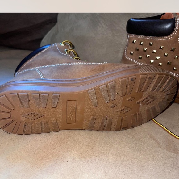 Pastry Love High Top Dance Boot Sneaker US 9 Shoes Brown Studded Ankle Boots - Picture 4 of 6